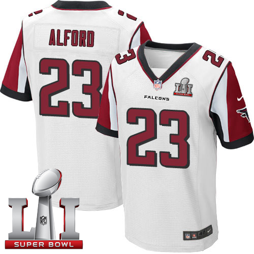 Nike Falcons #23 Robert Alford White Super Bowl LI 51 Men's Stitched NFL Elite Jersey